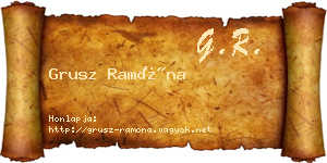 Grusz Ramóna névjegykártya